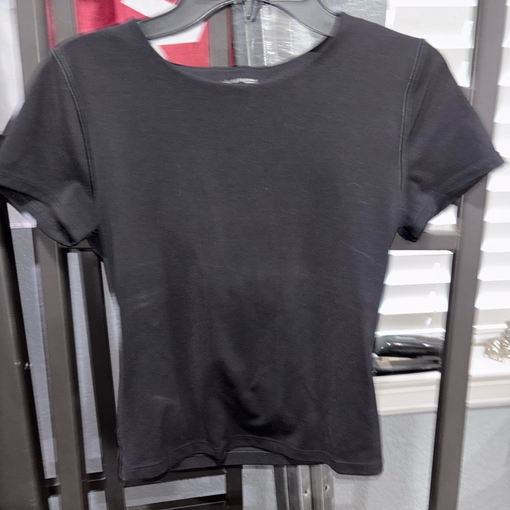 Aerie Black Short Sleeve Offline Tee